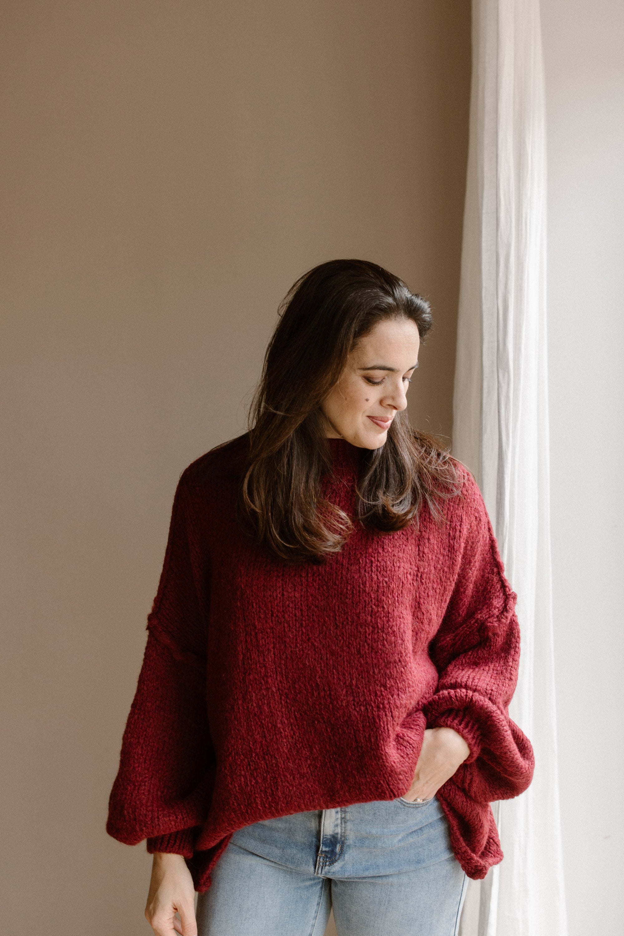 Pullover Moon bordeaux