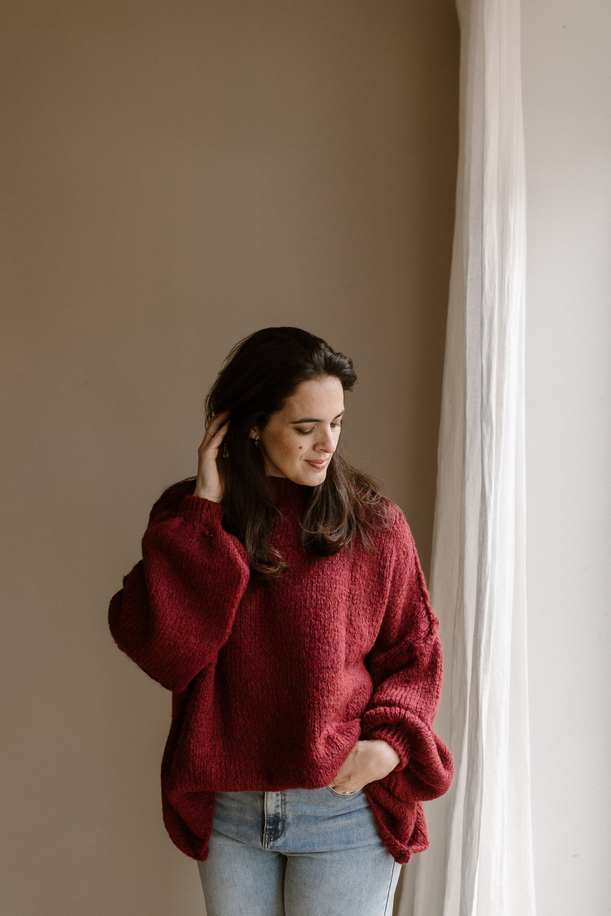 Pullover Moon bordeaux