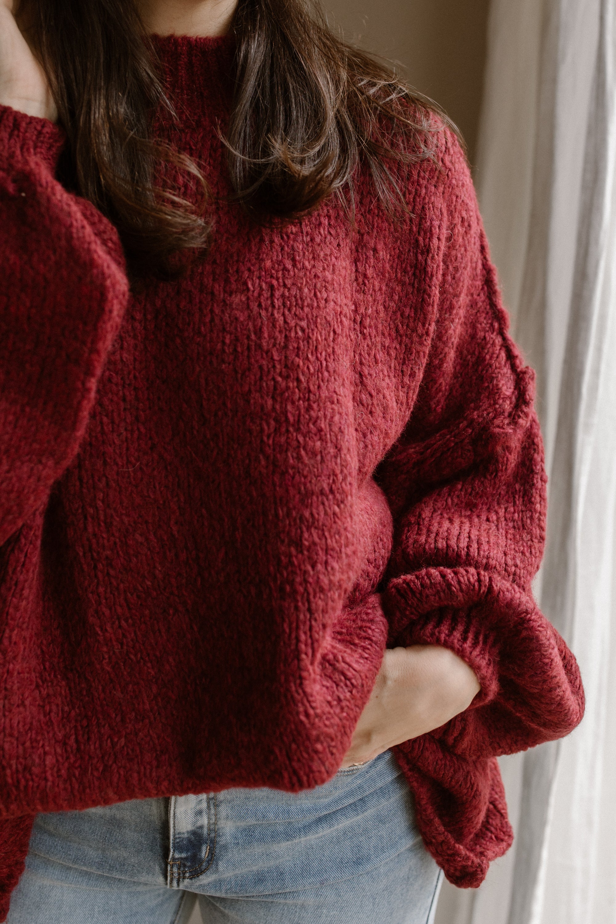 Pullover Moon bordeaux