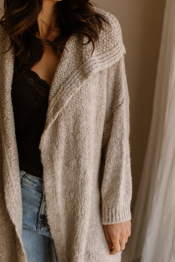 Strickjacke Mia Taupe